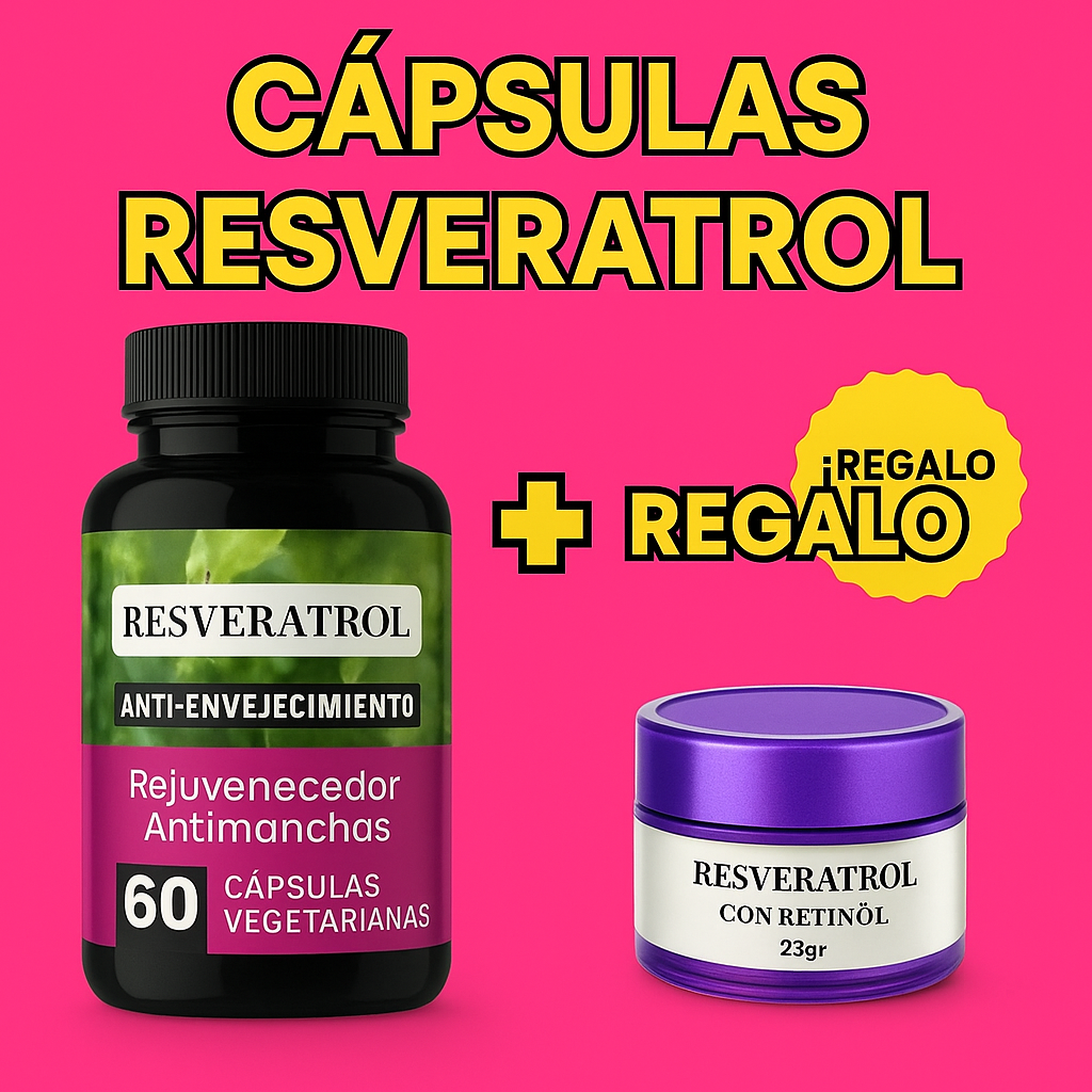 🌿 Resveratrol Premium – Rejuvenece tu Piel + Regalo Exclusivo 🎁
