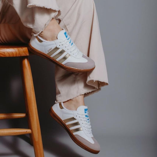Tenis Adidas Sampa Dorado – Para Mujer | Edición Limitada